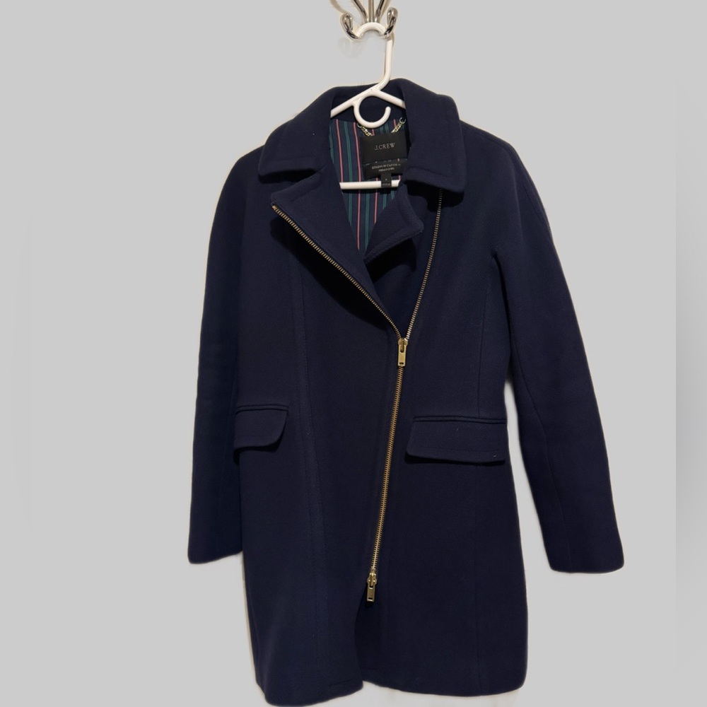 Pre-owned J. Crew Women's Dark Blue Pea Coat
